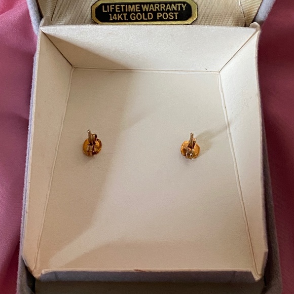 Tru-Kay I October Birthstone Earrings I 14KT GF - Picture 4 of 14